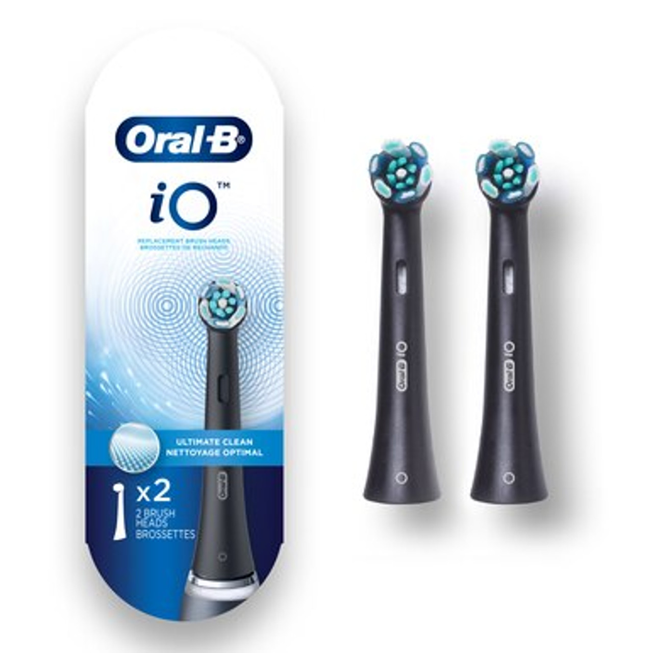 Black Oral-B iO Ultimate Clean iO Brush Heads | NZ_OB25701