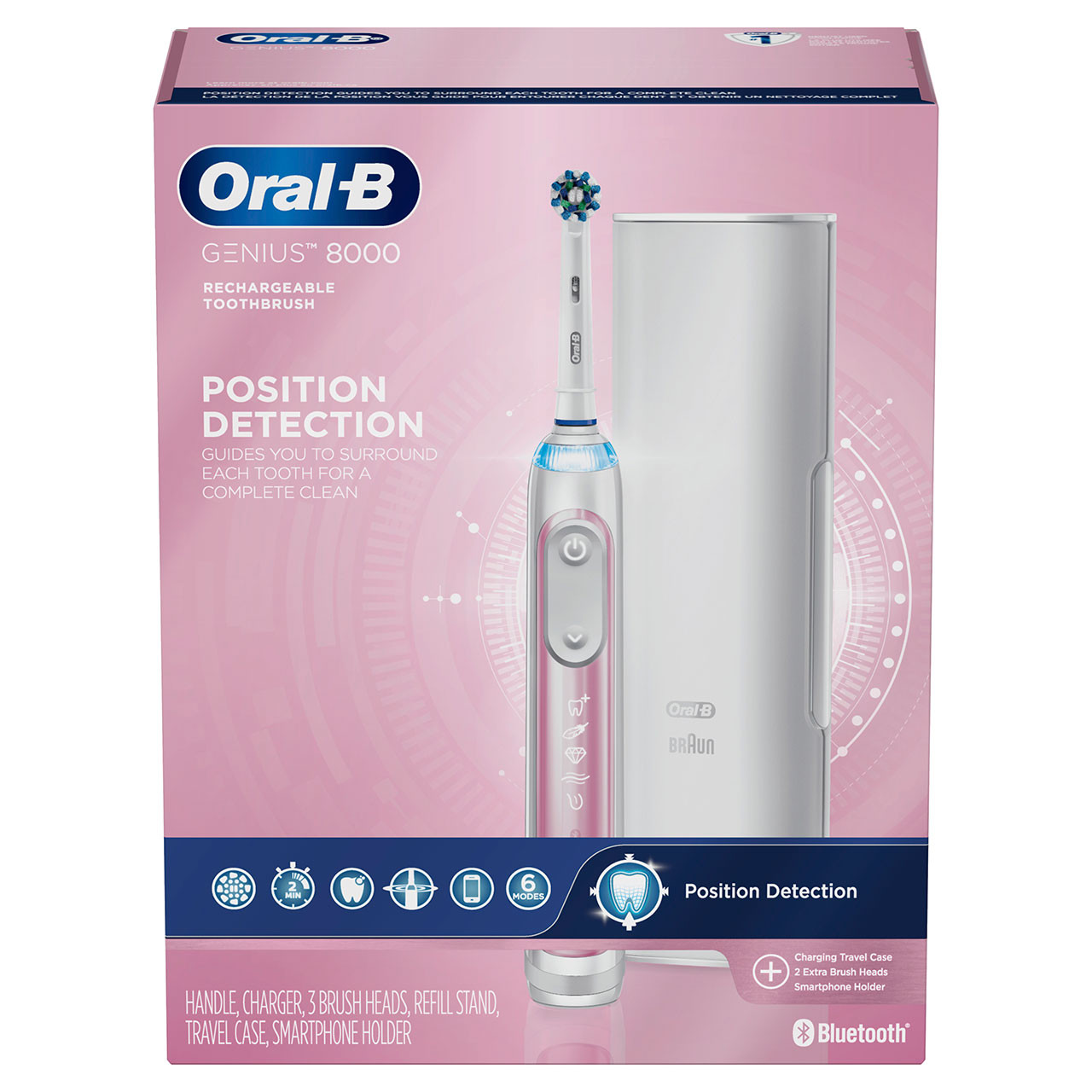 Pink Oral-B Genius 8000 Rechargeable Genius Series | NZ_OB27430