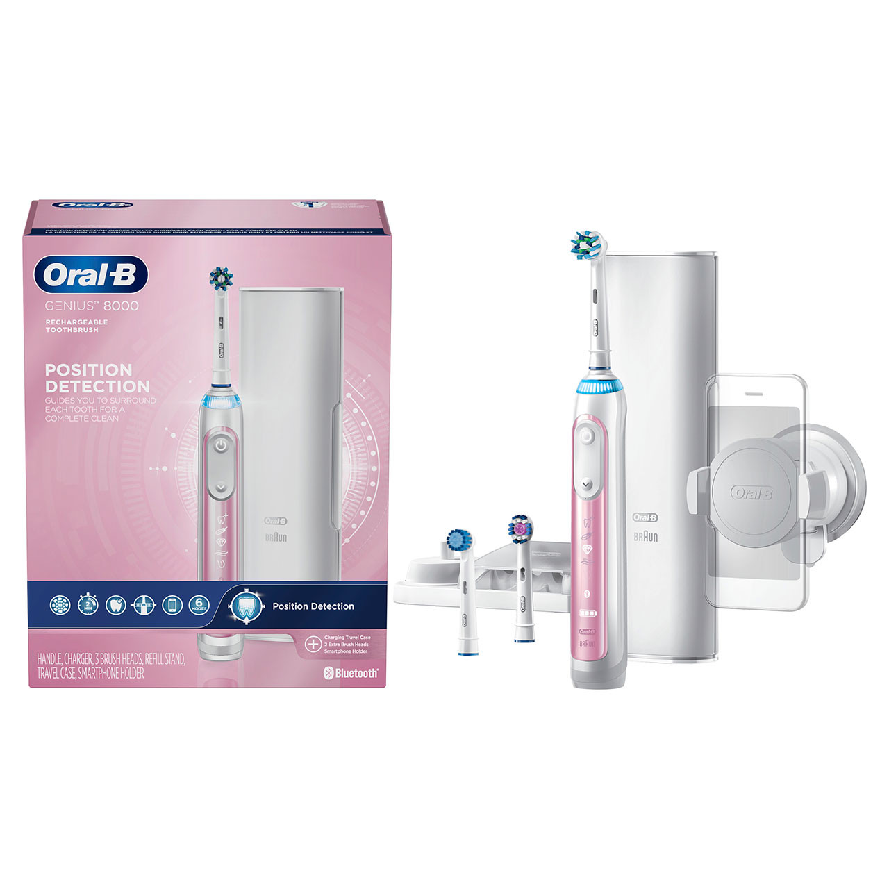 Pink Oral-B Genius 8000 Rechargeable Genius Series | NZ_OB27430