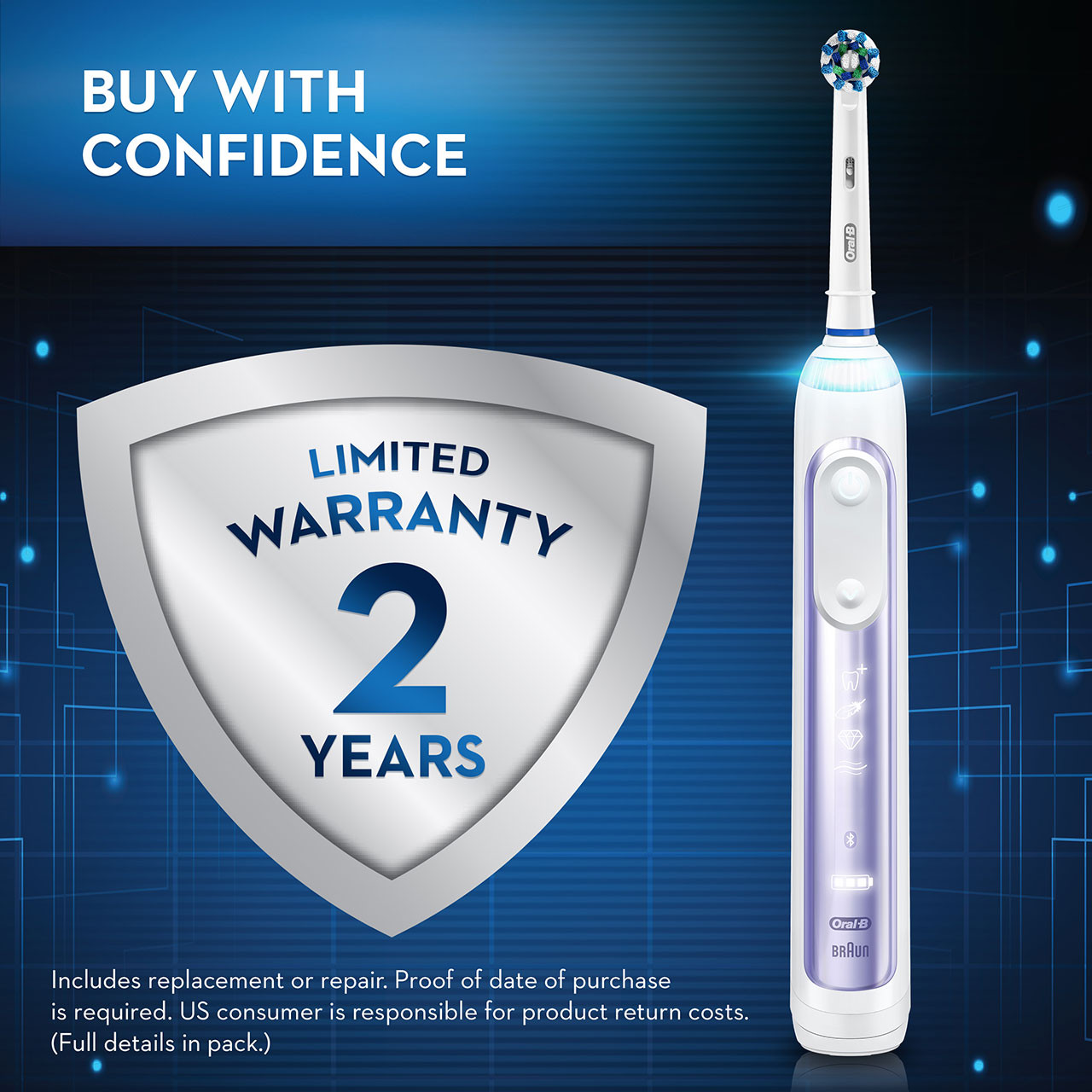 Purple Oral-B Genius 7500 Rechargeable Genius Series | NZ_OB54755