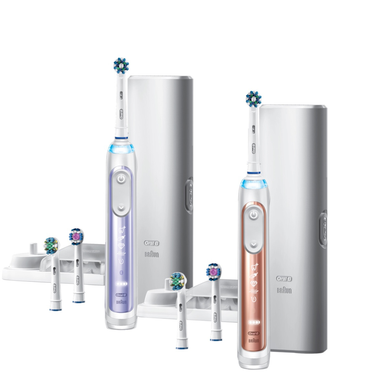 Purple Rose Gold Oral-B Genius 7500 Rechargeable Genius Series | NZ_OB11876